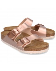 Klapki dziewczęce Birkenstock Arizona Kids Electric Metallic Copper