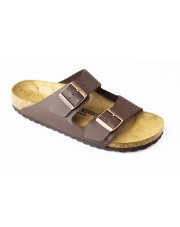 KLAPKI Męskie BIRKENSTOCK ARIZONA BF DARK BROWN (51703)