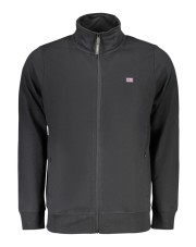 BLUZA MĘSKA CIENKA BAWEŁNA ROZPINANA BEZ KAPTURA NORWAY (862743-BLACK)